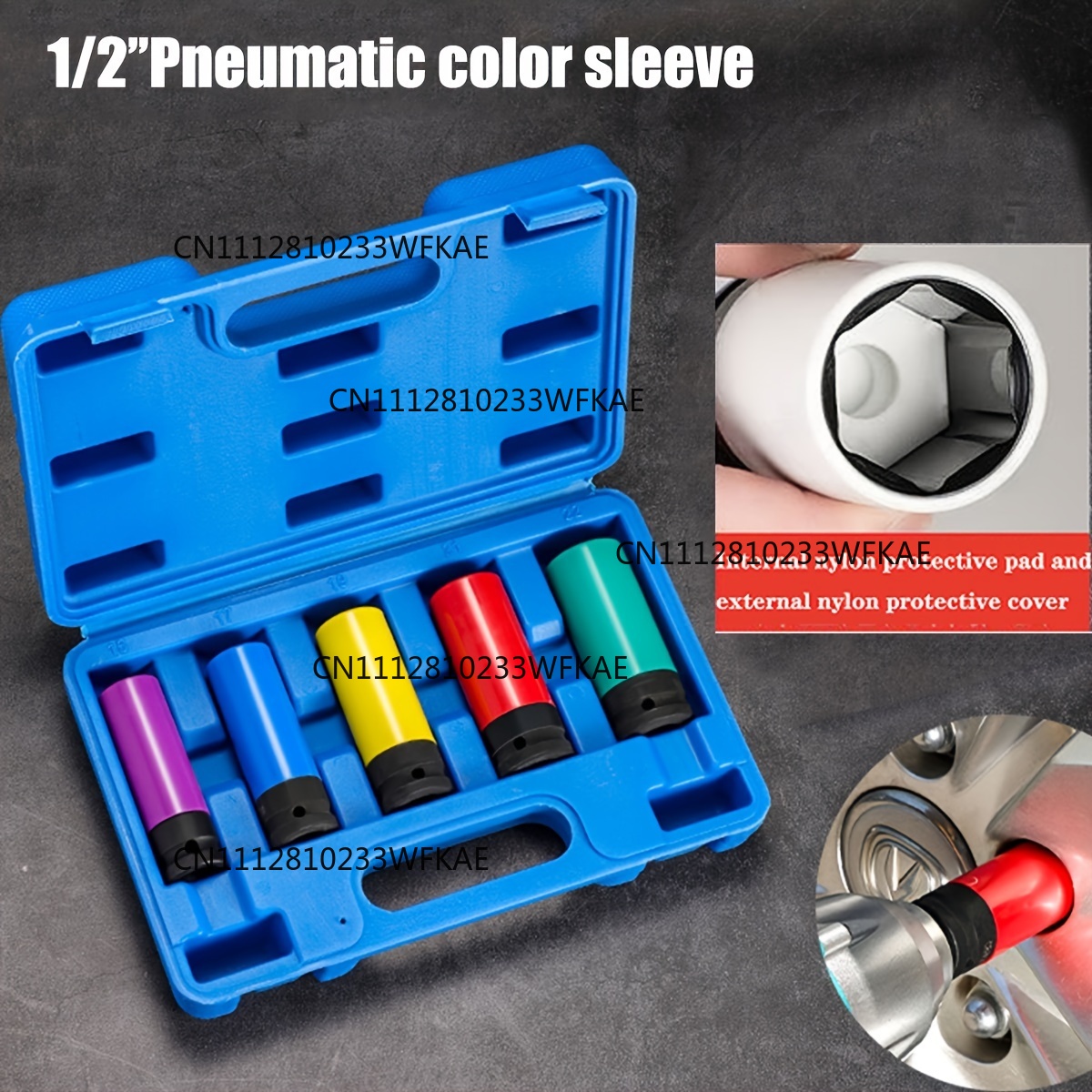Impact Socket Thin Wall Deep Metric Set - Soket Pelindung Roda 1/2 Inci, Set
