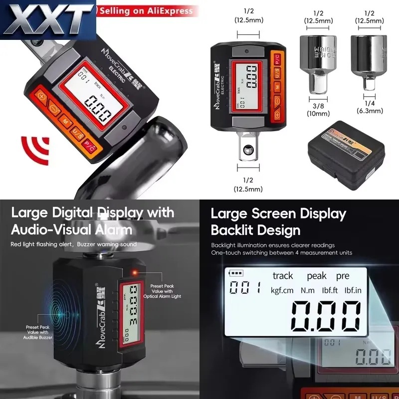 Electronic Torque Adapter 3/8 1/2 Digital - Adaptor Torsi Digital XXT MoveCrab 1/2
