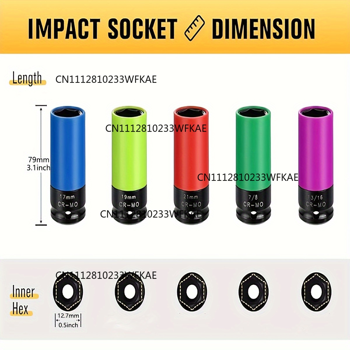 Soket Pelindung Roda 1/2 Inci, - Impact Socket Thin Wall Deep Metric Set ulasan dan harga