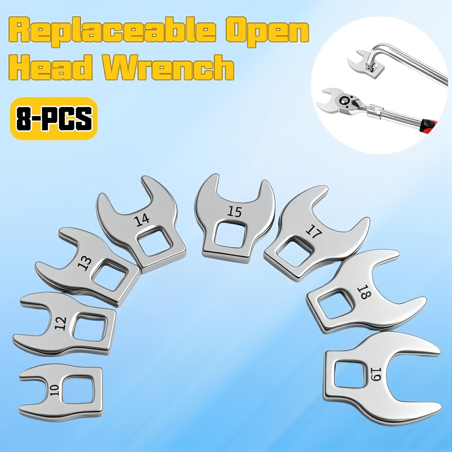 8 Buah Set Kunci Torsi yang Da - Interchangeable Head Torque Wrench Open ulasan dan harga
