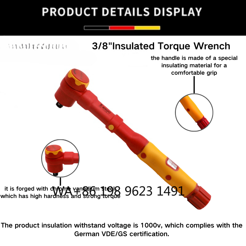 Kunci Torsi Berinsulasi 1000V, - Insulated Torque Wrench 1000V Vde Electric ulasan dan harga