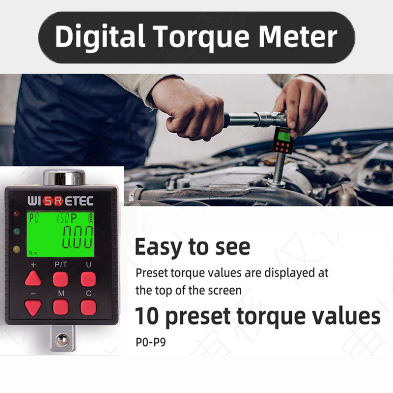 WISRETEC kunci pas torsi Digit - Electronic Torque Adapter 3/8 1/2 Digital ulasan dan harga