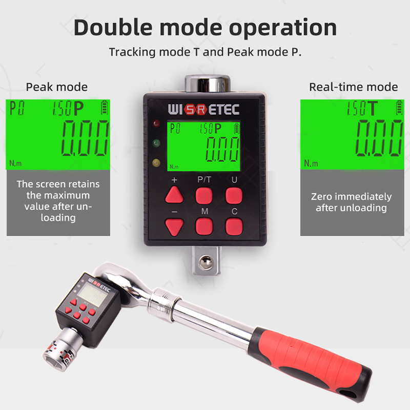 WISRETEC kunci pas torsi Digit - Electronic Torque Adapter 3/8 1/2 Digital ulasan dan harga