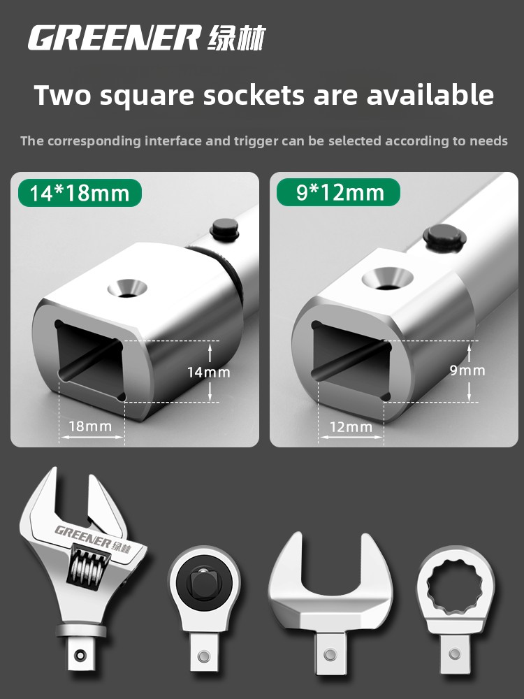 Kunci Pas Torsi Ujung Terbuka  - Interchangeable Head Torque Wrench Open ulasan dan harga
