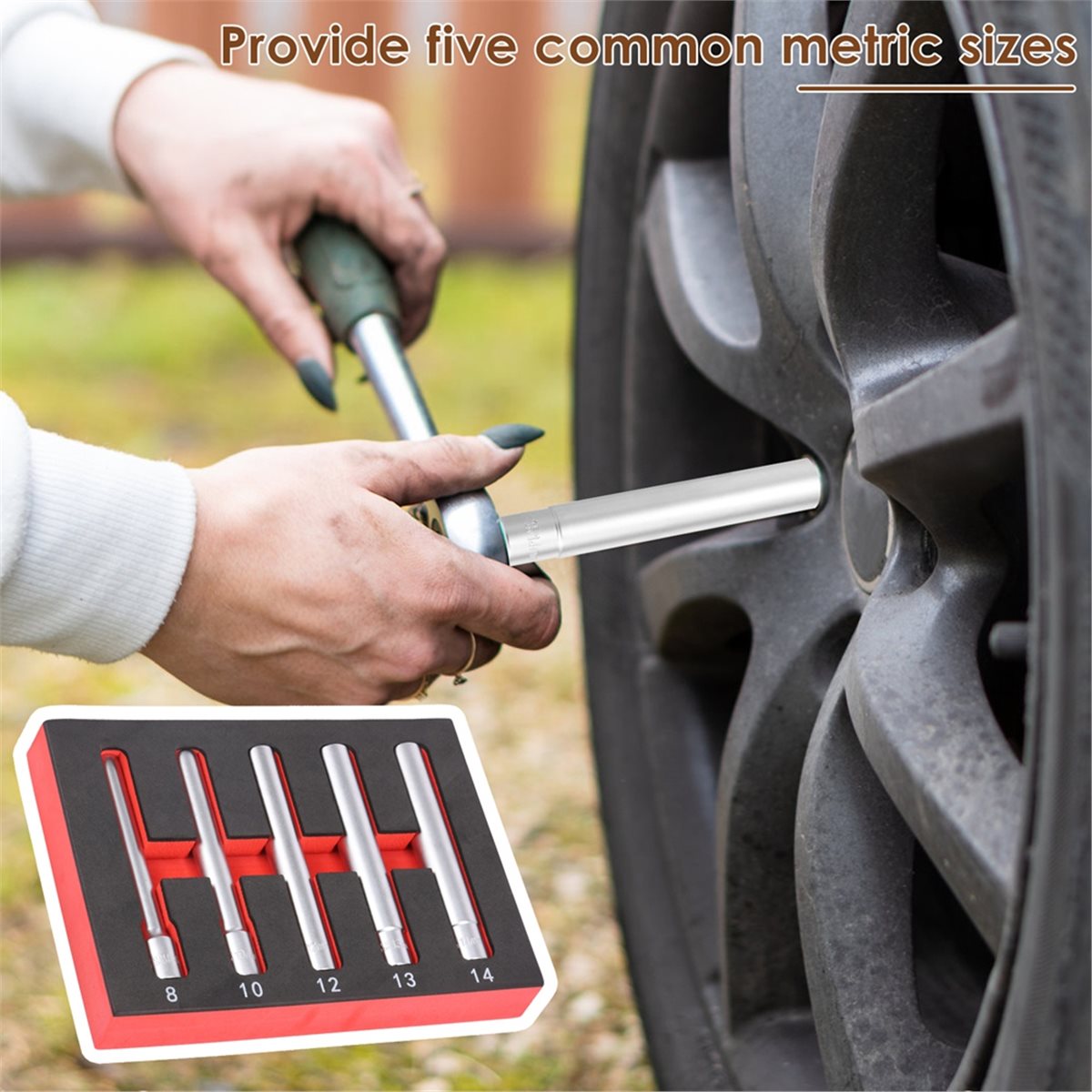 A74U 5PCS Set Soket Metrik Dal - Impact Socket Thin Wall Deep Metric Set ulasan dan harga