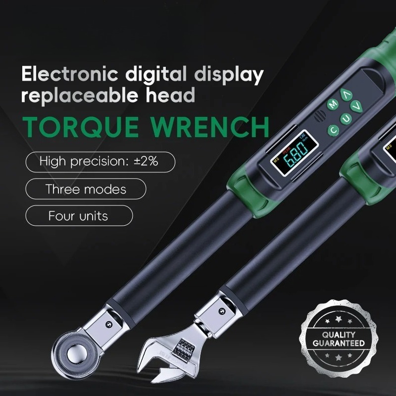 Kunci Torsi Digital dengan Kep - Interchangeable Head Torque Wrench Open ulasan dan harga