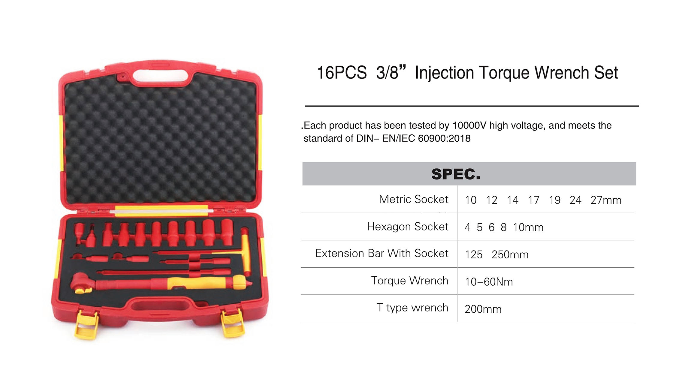 16pcs Kunci Torsi VDE Terisola - Insulated Torque Wrench 1000V Vde Electric ulasan dan harga