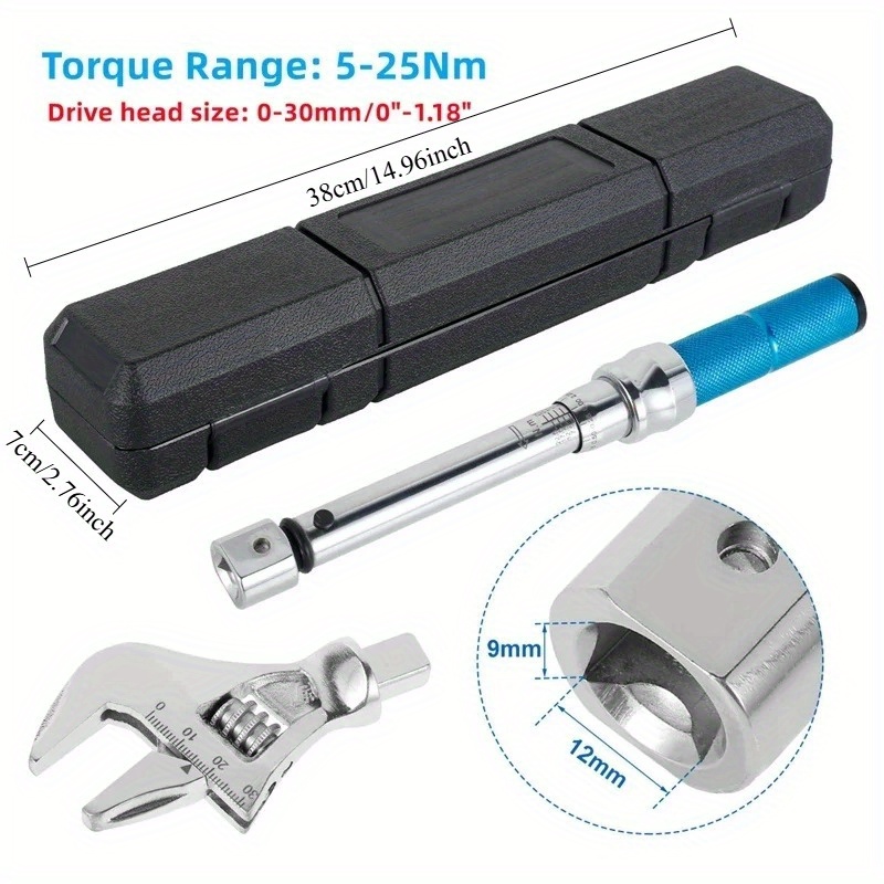 1 Buah Kunci Pas Torsi Sepeda  - Interchangeable Head Torque Wrench Open ulasan dan harga