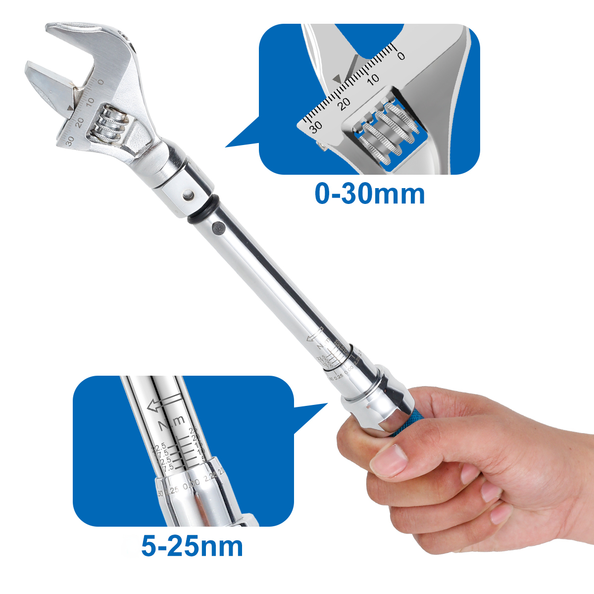 Kunci pas torsi baja 5-25NM, p - Interchangeable Head Torque Wrench Open ulasan dan harga