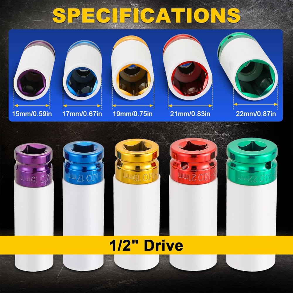 Set Soket Impact Lug Nut 1/2 D - Impact Socket Thin Wall Deep Metric Set ulasan dan harga